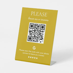 Signe De Table Code QR d'entreprise Google Review