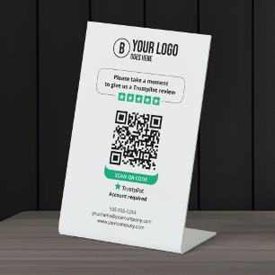 Signe De Table Code QR des avis Trustpilot Notez Mon Entreprise 5