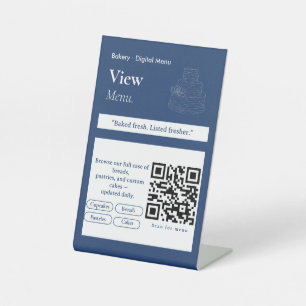 Signe De Table Code QR du menu en vue moderne Menu numérique