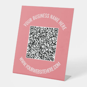 Signe De Table Code QR et texte personnalisé Signal Pedestal pers