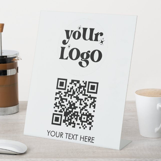 Signe De Table Code QR - Logo d'entreprise Marqué Analyser moi (In SItu)