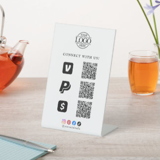 Signe De Table Code Qr Logo Entreprise Scan To Pay Table Basse
