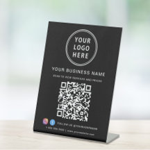 Code QR Logo Réseaux Sociaux Entreprise Noir