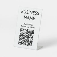 Code QR Menu Grand Format Café Blanc