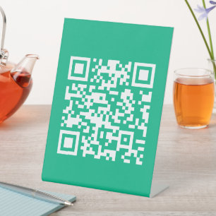 Signe De Table Code QR modifiable Générez le vôtre Vert sarcel
