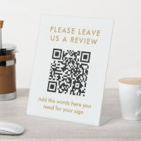 Code QR personnalisé Or Moderne Laissez un avis