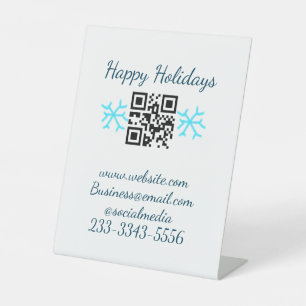 Signe De Table code QR personnalisé simple ajoutez votre nom text