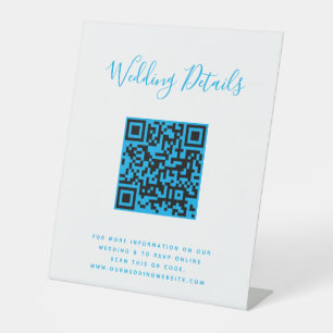 Signe De Table Code QR Photo RSVP