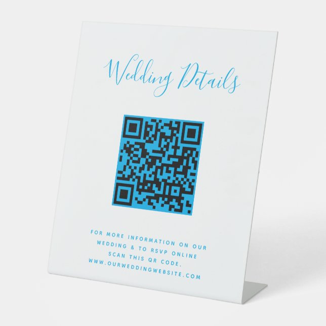 Signe De Table Code QR Photo RSVP  (Recto)