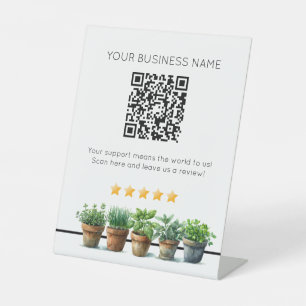 Signe De Table Code QR plantes en pot Avis client Entreprise