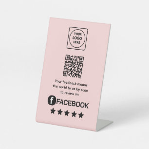 Signe De Table Code QR rose Demande d'avis sur Facebook Busines