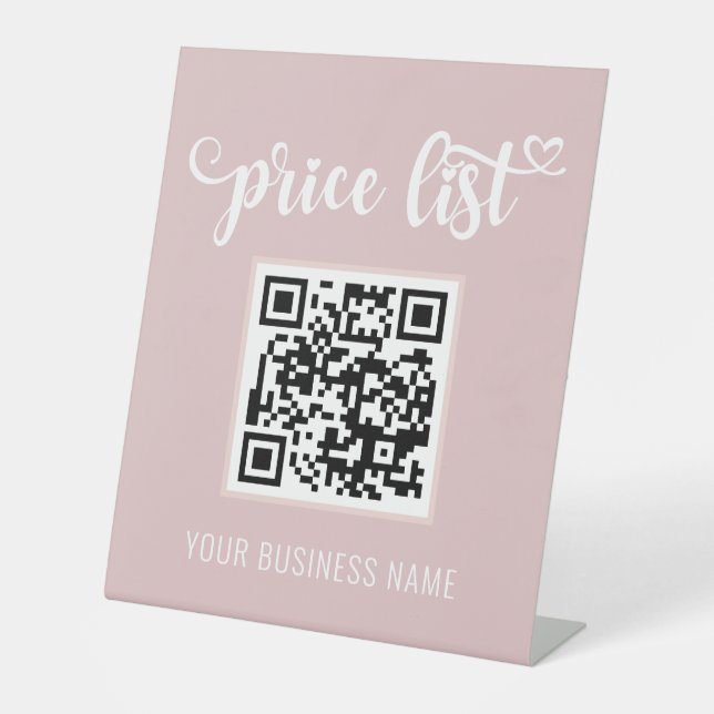 Signe De Table Code QR - Se lever Me numériser Inscrivez-vous à l (Recto)