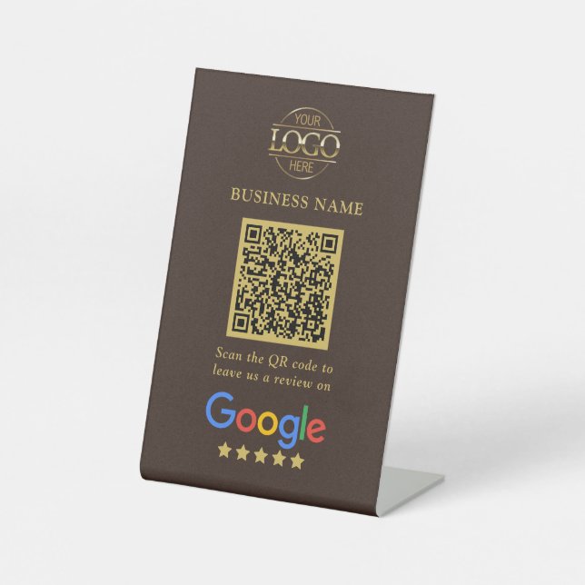 Signe De Table Code QR simple personnalisé pour les avis Google a (Recto)