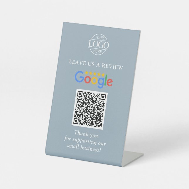 Signe De Table Code QR simple personnalisé pour les avis Google a (Recto)
