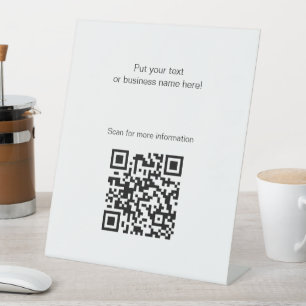 Signe De Table Code QR Symbole de piédestal debout gratuit