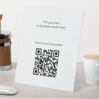 Signe De Table Code QR Symbole de piédestal debout gratuit