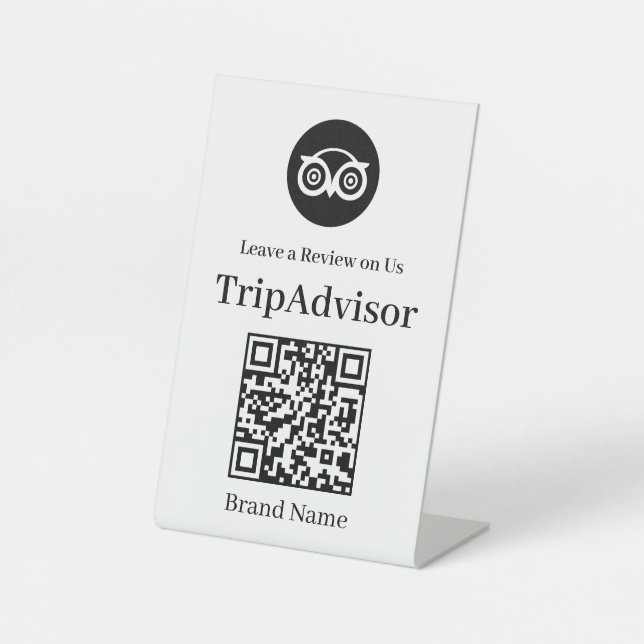 Signe De Table Code QR Tripadvisor | Avis personnalisé sur votre  (Recto)