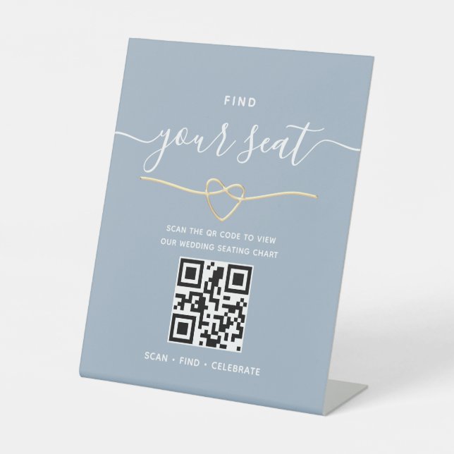 Signe De Table Code QR Trouvez Votre Place Mariage (Recto)