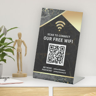 Signe De Table Code QR Wifi Personnalisé de Mot de Passe de Résea