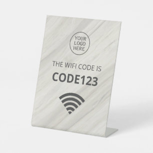 Signe De Table Code Wifi Spa naturel QR
