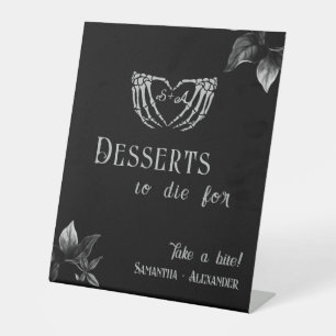 Signe De Table Coeur gothique Whimsigoth Mariage en argent Desser