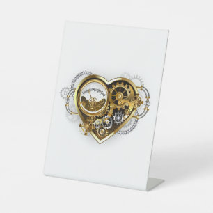 Signe De Table Coeur vapeur avec un manomètre