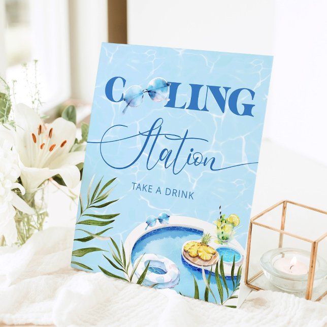 Signe De Table Coin piscine fête d'anniversaire (Créateur téléchargé)