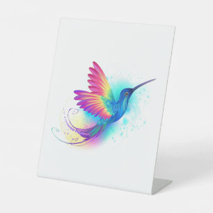 Signe De Table Colibri arc-en-ciel exotique