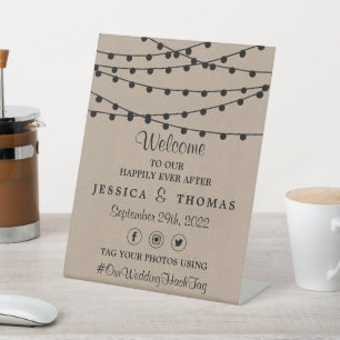 Signe De Table Collection de Mariages Rustic Kraft