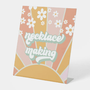 Signe De Table Collier Super Retro Sunshine Fabrication d'activit