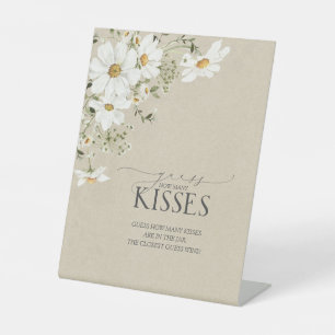 Signe De Table Combien de baisers Elégant Rustique Aquarelle Fais