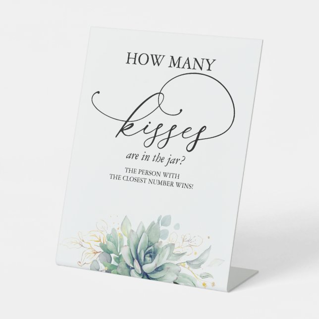 Signe De Table Combien de baisers sont dans le bocal ? (Recto)