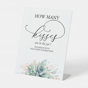 Signe De Table Combien de baisers sont dans le bocal?