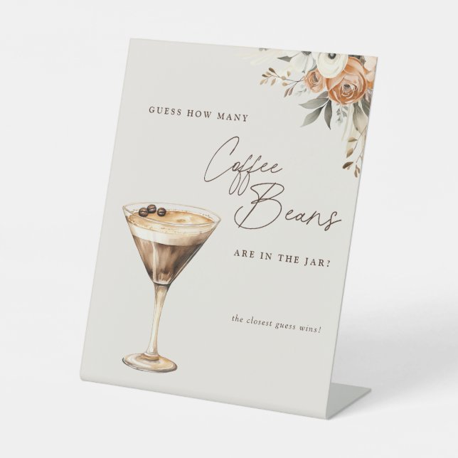 Signe De Table Combien de fèves de café Espresso Martini Douche (Recto)