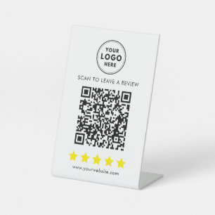 Signe De Table Commentaires sur le logo professionnel et le QR