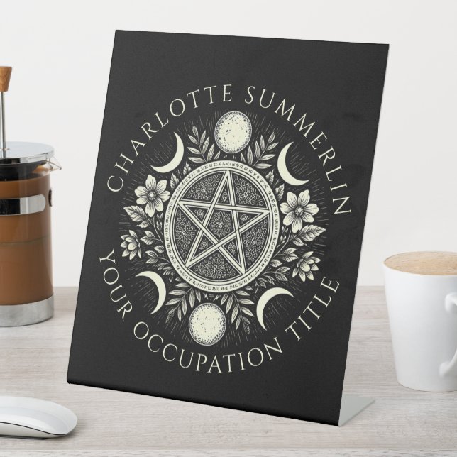 Signe De Table Commerce noir céleste (In SItu)