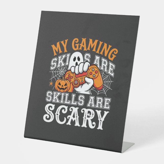 Signe De Table Compétences de jeu Halloween sont un contrôleur fa (Recto)