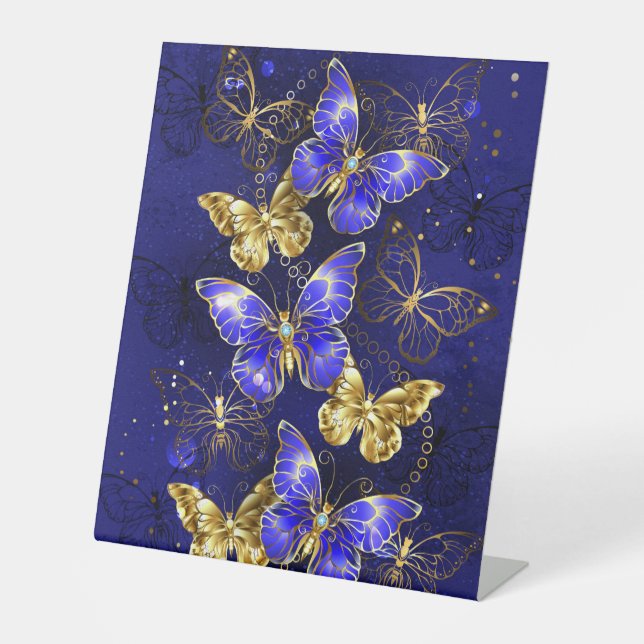 Signe De Table Composition avec papillons Sapphire (Recto)