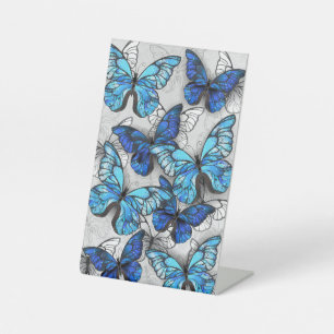 Signe De Table Composition des White and Blue Butterflies