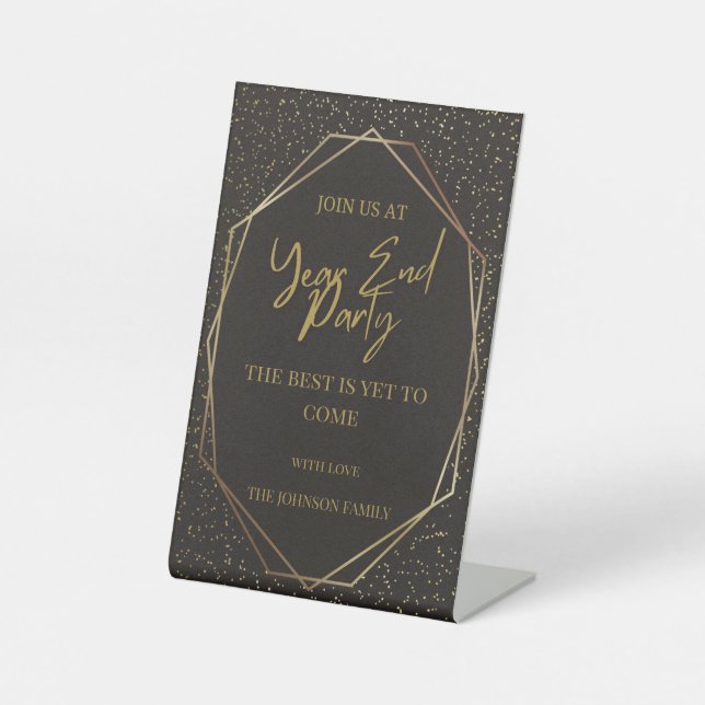 Signe De Table Compte à rebours jusqu'en 2025 : Fêtez le Nouvel A (Recto)