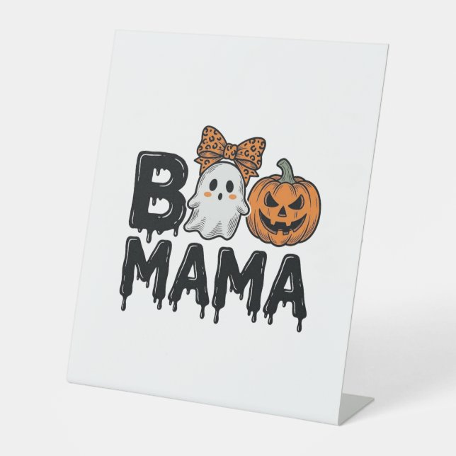 Signe De Table Conception de chemise de maman fantôme Halloween c (Recto)