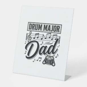 Signe De Table Conception de chemise de musique vintage Drum Majo