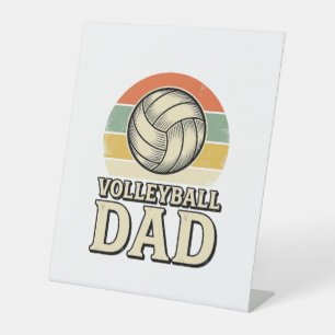 Signe De Table Conception de chemise rétro Papa Volleyball Vintag