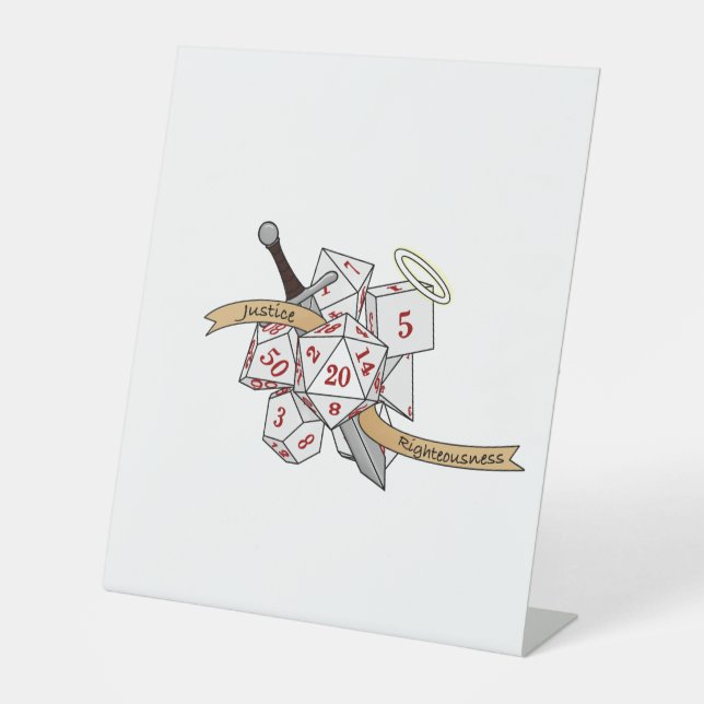 Signe De Table Conception de dés Paladin (Recto)