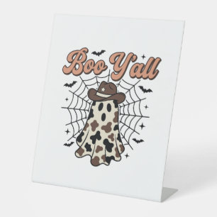 Signe De Table Conception de fantôme occidental Halloween Boo Yal
