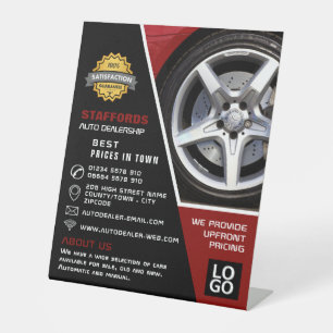 Signe De Table Conception de roues automobiles, concessionnaire a