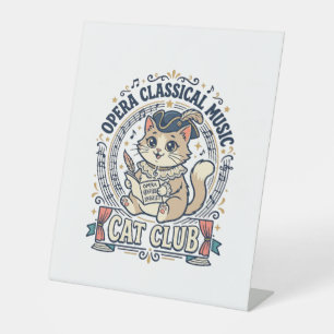 Signe De Table Conception de T-shirt de chat mignon de musique cl