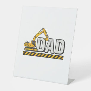 Signe De Table Conception de t-shirt vintage excavatrice Papa de