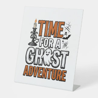 Signe De Table Conception de typographie vintage Halloween Ghost