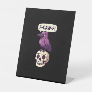 Signe De Table Conception graphique d'humour Halloween Crâne de c